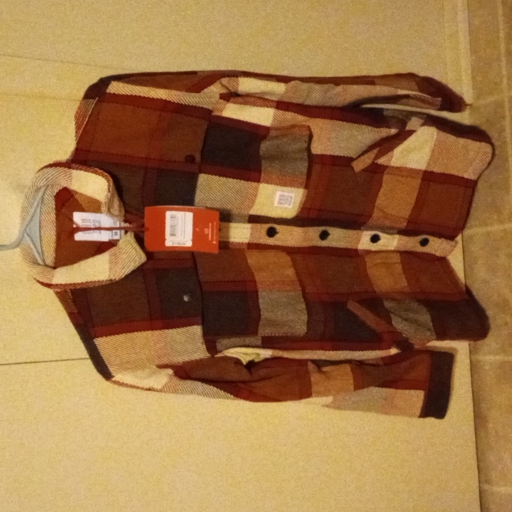 Topo Designs Corduroy Mountain Shirt Jacket,  Size: M, Brown Red Burnt Orange